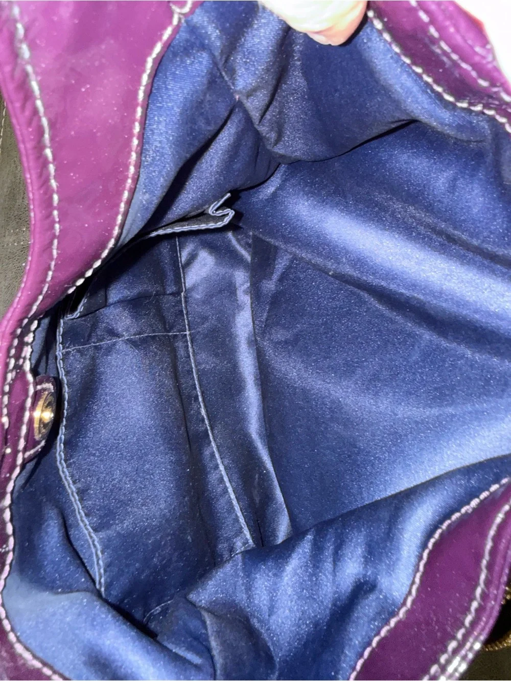 Vintage Coach Madison Maggie Hobo Purple Patent Shoulder Bag